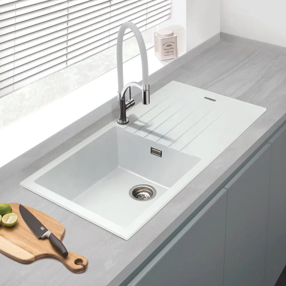Turin Granite Inset Single Bowl & Drainer