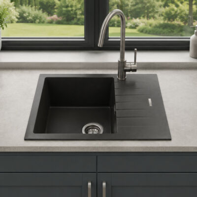 Turin Granite Compact Inset Single Bowl & Short Drainer