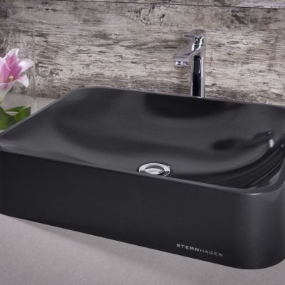 Sternhagen Seerose Sani Quartz Countertop Basin – Black - Image 3