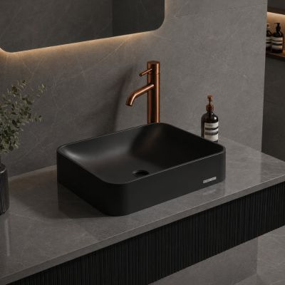Sternhagen Seerose Sani Quartz Countertop Basin – Black - Image 3