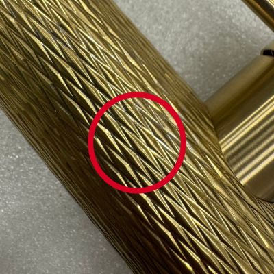 Quilt Diamond Carved Tube Spray Tap in Brushed Brass - CL208 - See Description - Image 2