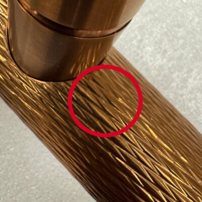 Alternative view of Quilt Diamond Carved Tube Spray Tap in Brushed Copper - CL212