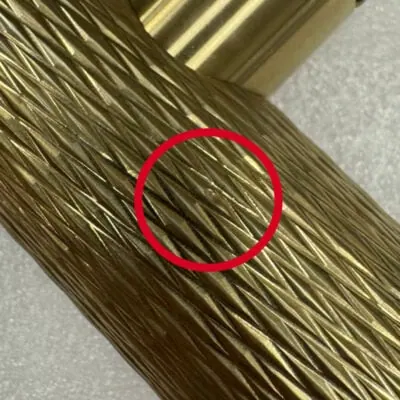 Alternative view of Quilt Diamond Carved Tube Spray Tap in Brushed Brass - CL216 - See Description