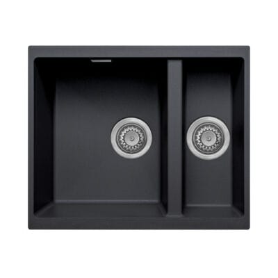Undermount / Inset Granite Sink – Black – Left Hand Main Bowl