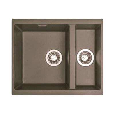 Undermount / Inset Granite Sink – Fossil Brown – Left Hand Main Bowl