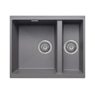 Undermount / Inset Granite Sink – Graphite Grey – Left Hand Main Bowl